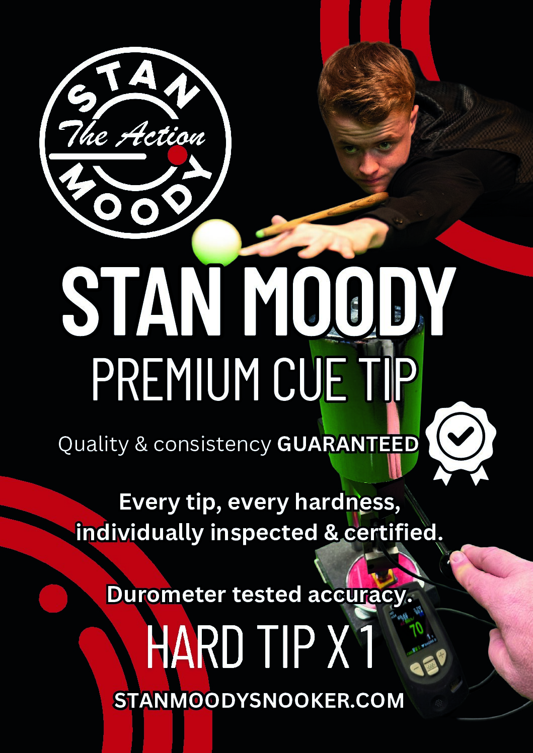 Stan Moody Elite HARD Cue Tips – Individually Tested Precision Leather